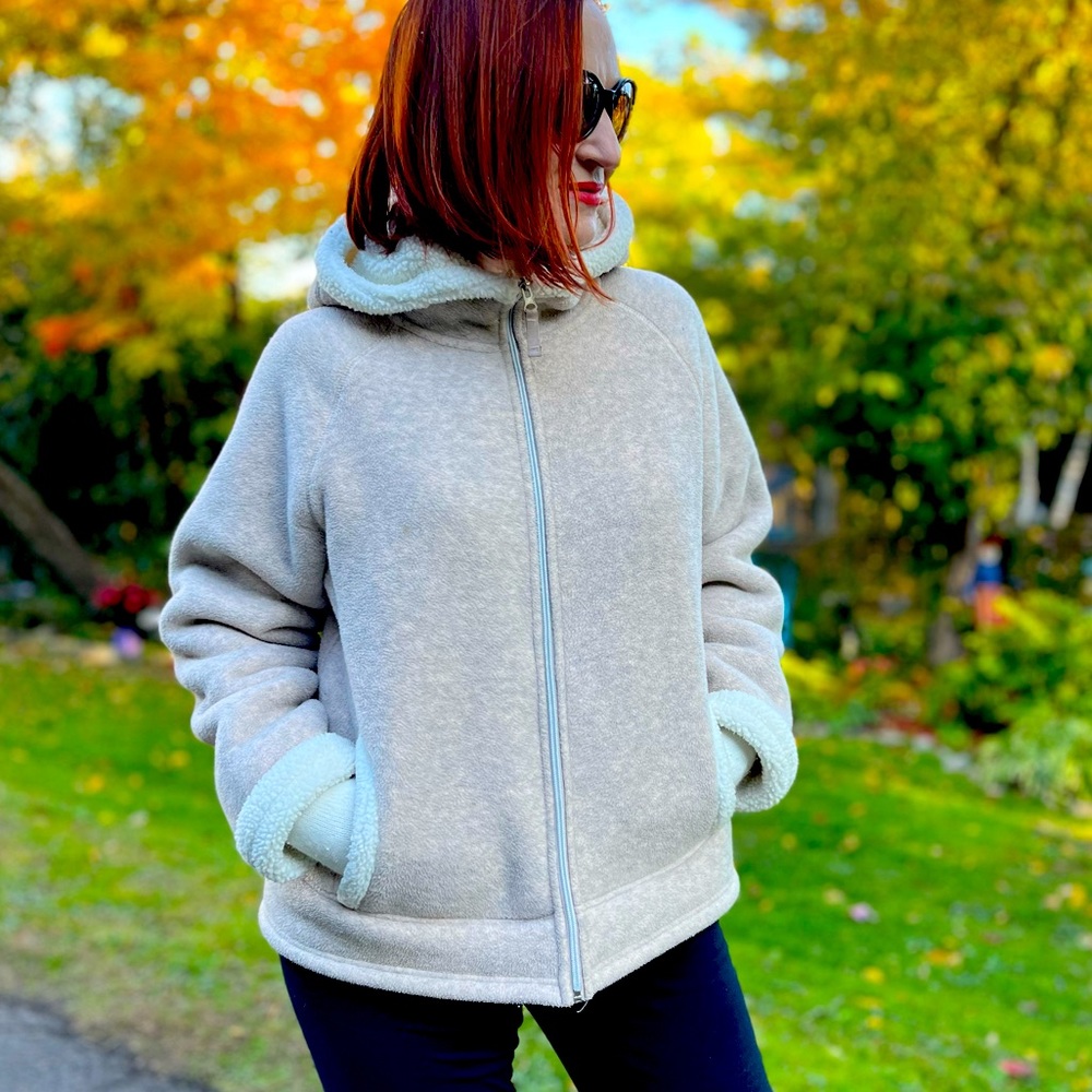 #015 Winter Sherpa-Lined Sweatshirt Zip Up Hoodie